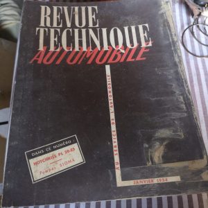 revue technique Hotchkiss PL 20-25/Pompe Sicma 1954