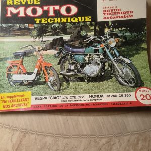 Revue technique Vespa clio C7N, C7E, C7V, HONDA CB250, CB350